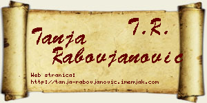 Tanja Rabovjanović vizit kartica